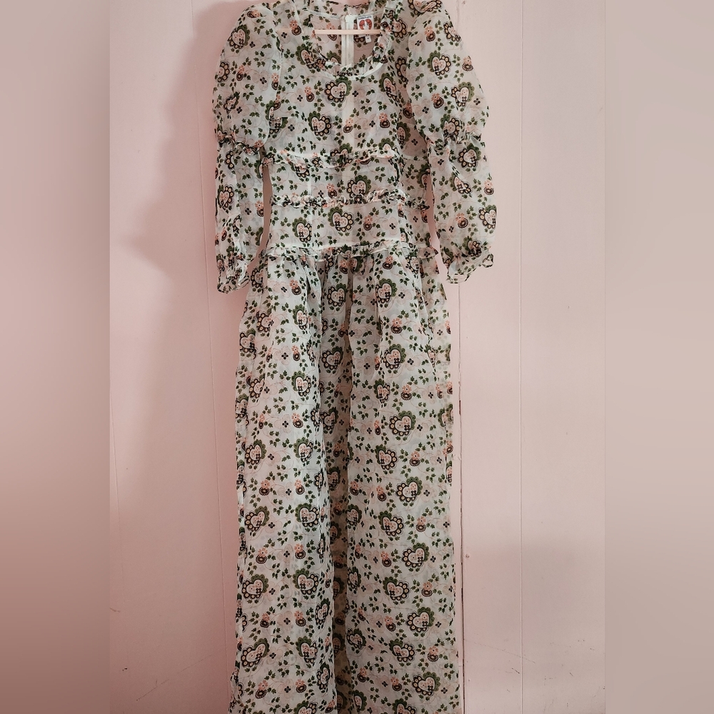 Shrimps Cara Heart-Print Organza Maxi Dress - Picture 3 of 10